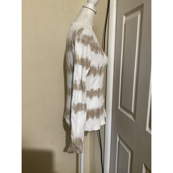 Christina Lehr Shirt Womens Large Waffle Knit Tie Dye Long Sleeve Made in USA - Picture 3 of 6